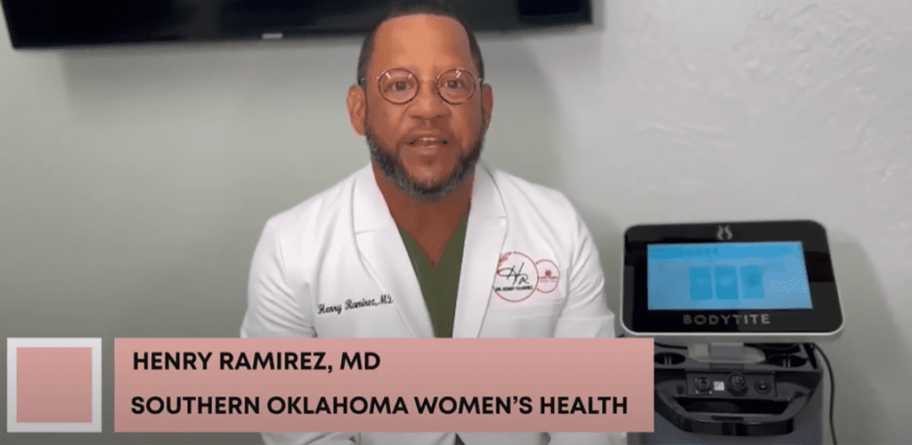 Screen capture of Dr. Ramirez video explaining the BodyTite procedure